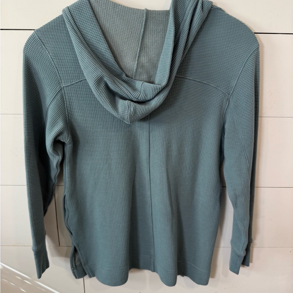 Athleta Women's Teal V-Neck Sweater - Picture 2 of 3